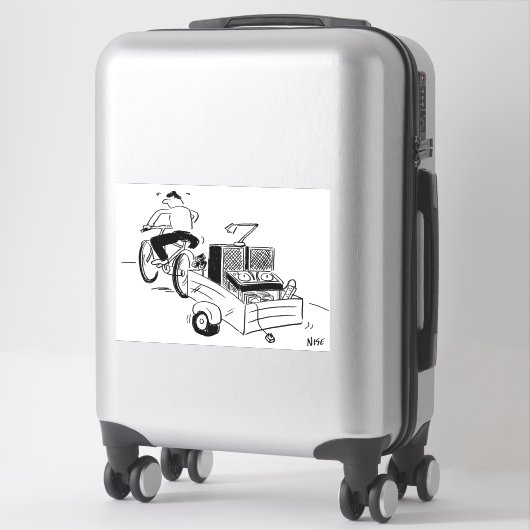Sticker DJ Mobile Disco Record Player Dessin (Sur valise)