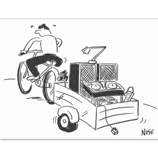 Sticker DJ Mobile Disco Record Player Dessin (Devant)