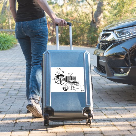 Sticker DJ Mobile Disco Record Player Dessin (Valise Insitu)