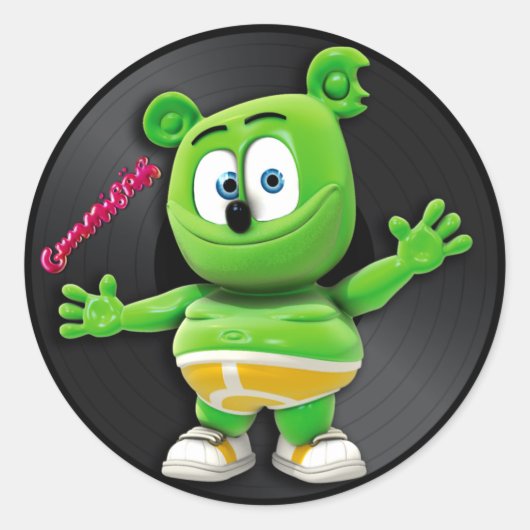 Sticker DJ Vinyl Record Gummibär (Devant)