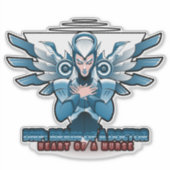 Sticker DNP Cerveau d'un coeur médecin d'une infirmière au (Devant)