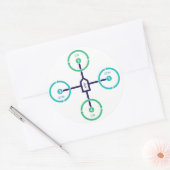 Sticker do-it-yourself Drone Quad+ (Enveloppe)