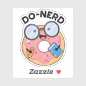 Sticker Do nerd Funny Nerdy Donut Pun (Feuille)