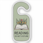 Sticker Do Not Disturb Book Lover Bookish Reading  (Devant)