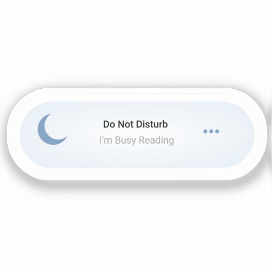 Sticker Do Not Disturb - I'm Busy Reading, Fun Book Lover (Recto)