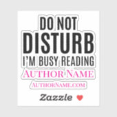 Sticker Do Not Disturb I'm Reading (Feuille)