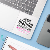 Sticker Do Not Disturb I'm Reading (Ordinateur portable avec iPhone)