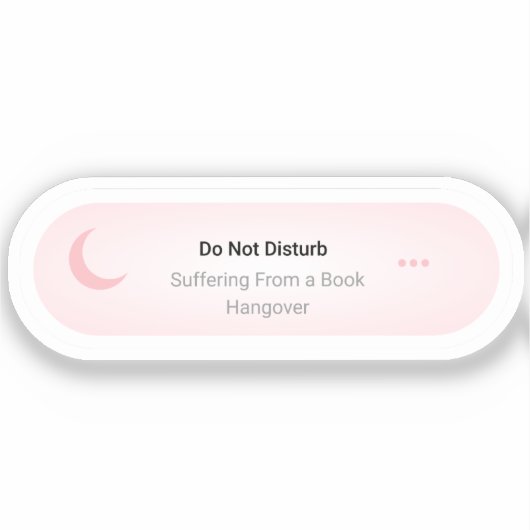 Sticker Do not Disturb - Suffering From A book Hangover (Recto)