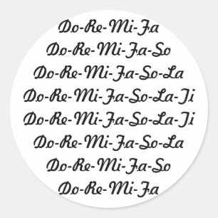Sticker Do-Re-Mi-Fa-So-La-Ti