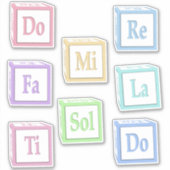 Sticker Do Re Mi Fa Sol La Ti Solfege Musical.Blocs Bébés (Devant)