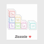 Sticker "Do Re Mi" Stoppée Blocs de bébé musicaux Enfants (Feuille)