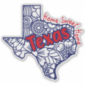 Sticker Dobelles florales du Texas Vinyl Decal (Devant)
