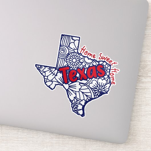 Sticker Dobelles florales du Texas Vinyl Decal (Détail)
