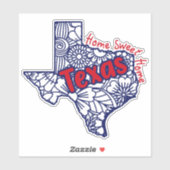 Sticker Dobelles florales du Texas Vinyl Decal (Feuille)