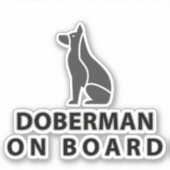 Sticker Doberman à bord (Devant)