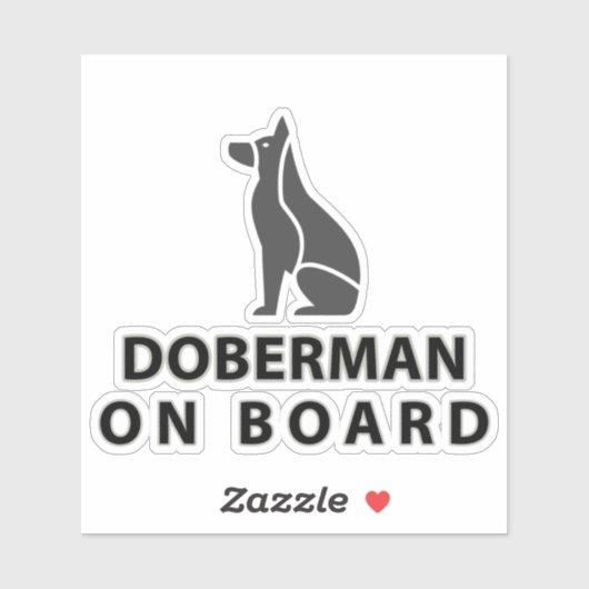 Sticker Doberman à bord (Feuille)
