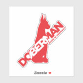 Sticker Doberman Made in Germany (Feuille)
