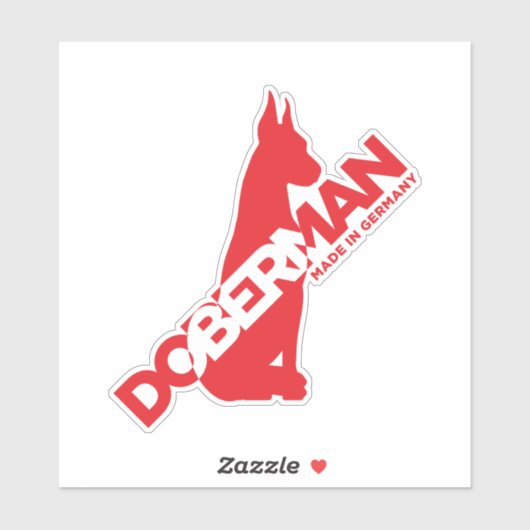 Sticker Doberman Made in Germany (Feuille)