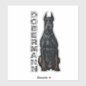 Sticker Doberman Pinscher (Feuille)
