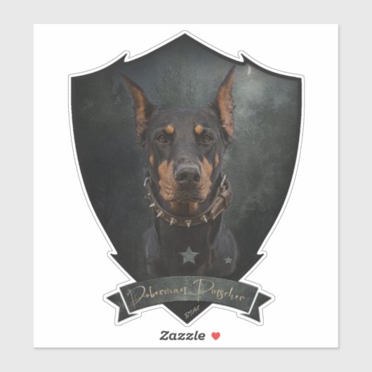 Sticker Doberman Pinscher (Feuille)