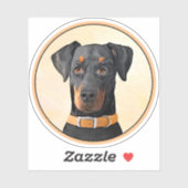 Sticker Doberman Pinscher Peinture non découpée Art origin (Feuille)