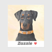 Sticker Doberman Pinscher Peinture non découpée Art origin (Feuille)
