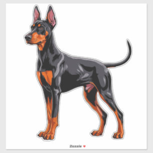 Sticker Doberman Pinscher vibrant