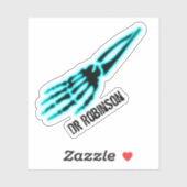 Sticker Docteur Blue Xray Squelette Os mains (Feuille)