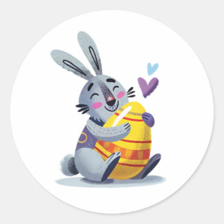 Sticker d'oeuf de fixation de lapin