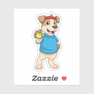 Sticker Dog at tennis