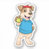 Sticker Dog at tennis (Devant)