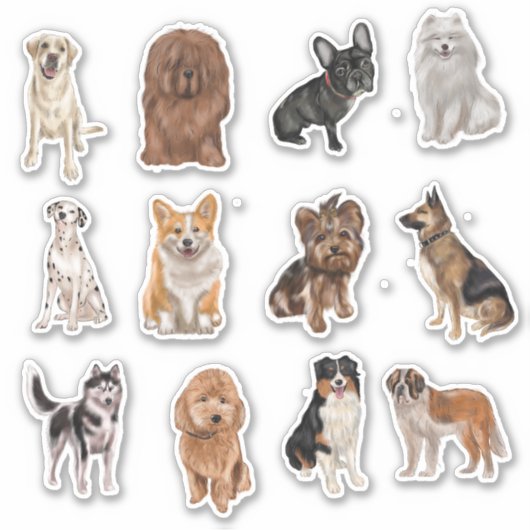 Sticker Dog Breeds (Devant)