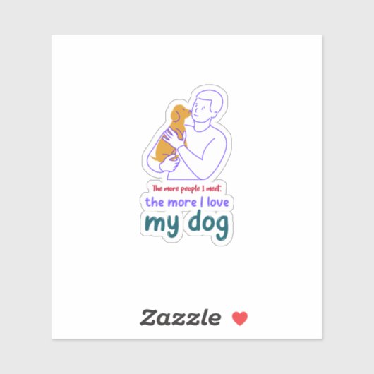 Sticker Dog Dad Dog Lover Quote Funny Gift Shirt (Feuille)