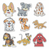 Sticker Doggie adorable Set-Parfait pour les amour (Devant)