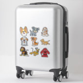 Sticker Doggie adorable Set-Parfait pour les amour (Sur valise)