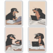 Sticker Doggos d'entreprise au travail (Devant)