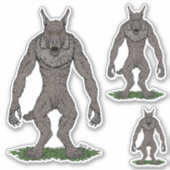 Sticker Dogman Cryptid ou Werewolf (Devant)