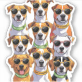 Sticker Dogs in sunglasses Paws Hydrated (Devant)