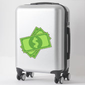 Sticker Dollar de l'argent du dessin (Sur valise)