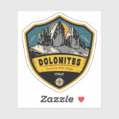 Sticker Dolomites, Aventure Alpine, Italie (Feuille)