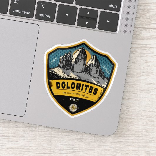 Sticker Dolomites, Aventure Alpine, Italie (Détail)