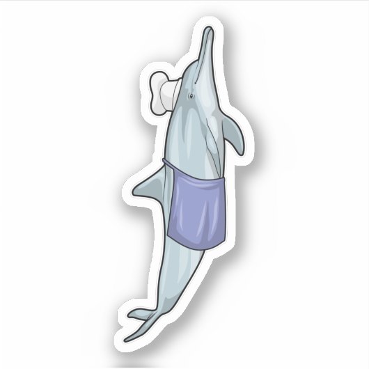 Sticker Dolphin as Cook (Devant)