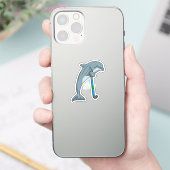Sticker Dolphin at Hockey with Hockey stick (Téléphone)