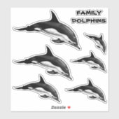 STICKER DOLPHIN FAMILIAL COMMON (Feuille)