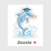 Sticker Dolphin Graduation (Feuille)