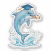 Sticker Dolphin Graduation (Devant)