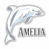 Sticker DOLPHIN personnalisé pour enfants (Devant)