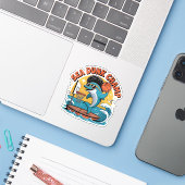 Sticker Dolphin Retro Dunk Afro Basket (Ordinateur portable avec iPhone)