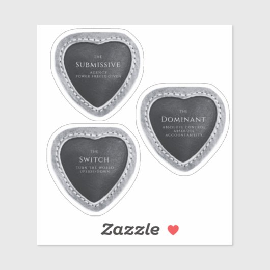 Sticker Dominant/Soumissif/Commutateur (Feuille)