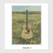 Sticker Don de guitare acoustique (Feuille)